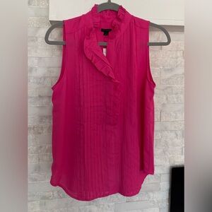 Sleeveless Pink Ruffle Top